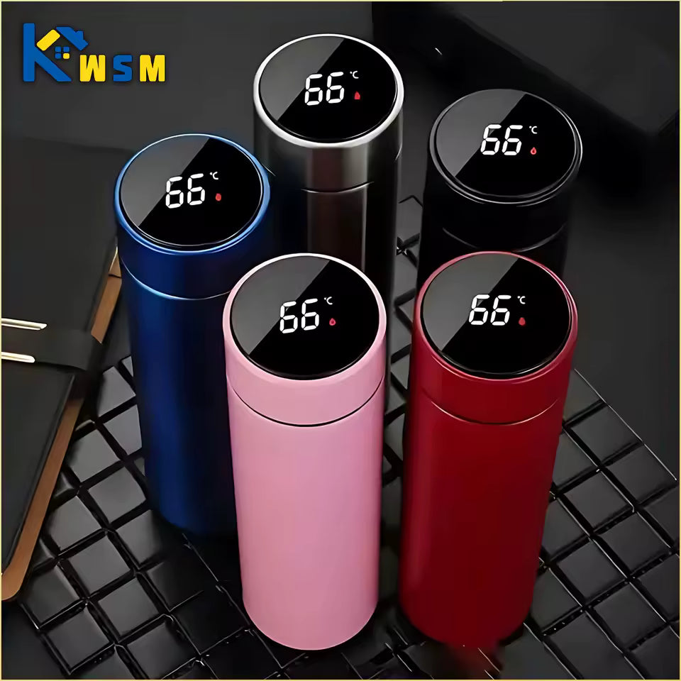 500 ml-es hőmérsékletkijelzős termosz - Rozsdamentes acél